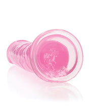 Shots RealRock Crystal Clear 9" Straight Dildo w/Suction Cup - Pink