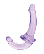 Shots RealRock Crystal Clear 6" Strapless Strap-On - Purple