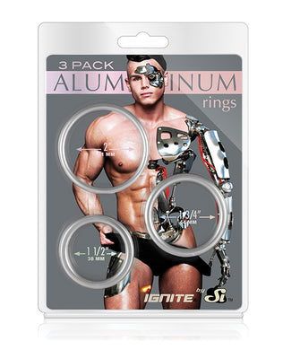 Aluminum Rings - Platinum Pack of 3