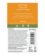Climax Hemp Seed Burst Vitamin E Glide - 4 oz