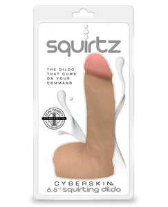 Squirtz Cyberskin 8.5" Squirting Dildo - Flesh