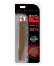 CyberSkin Original 1.5" Xtra Thick Penis Extension - Dark