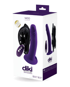 VeDo Diki Rechargeable Vibrating Dildo w/Harness - Assorted Colors