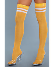 Ribbed Athletic Thigh Highs O/S - 8 Colors