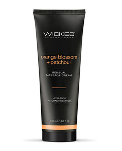 Wicked Sensual Care Orange Blossom & Patchouli Massage Cream  - 4 oz