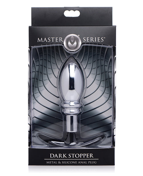 Master Series Dark Stopper Metal & Silicone Anal Plug