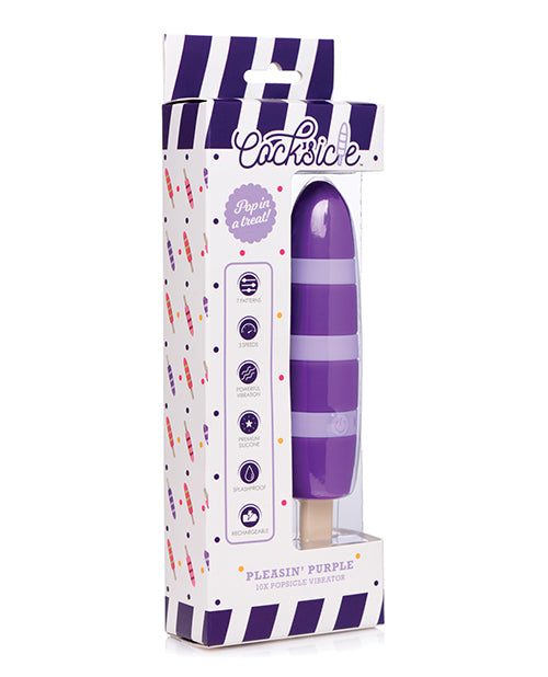 Cocksicle Fi^^in 10x Silicone Rechargeable Vibrator - Purple