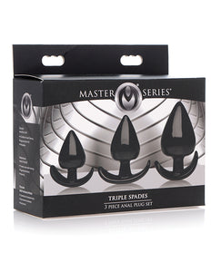 Master Series Triple Spades Anal Plug Set - 3 pc