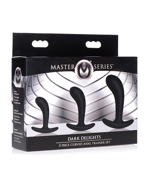 Master Series Dark Delights Curved Anal Trainer Set - 3 Pc