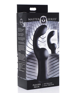 Master Series Pleaser Hook 10x Silicone Anal Vibrator - Black