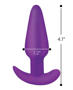 Bang! 21X Vibrating Silicone Butt Plug w/Remote - Purple