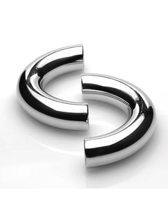 Master Series Mega Magnetize 1.75" Stainless Steel Magnetic Cock Ring - Silver