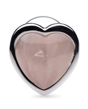 Booty Sparks Gemstones Rose Quartz Heart Anal Plug - Small