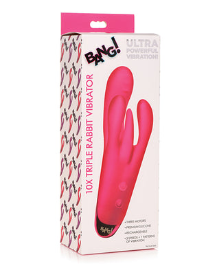 Bang! Triple Rabbit Vibrator - Pink